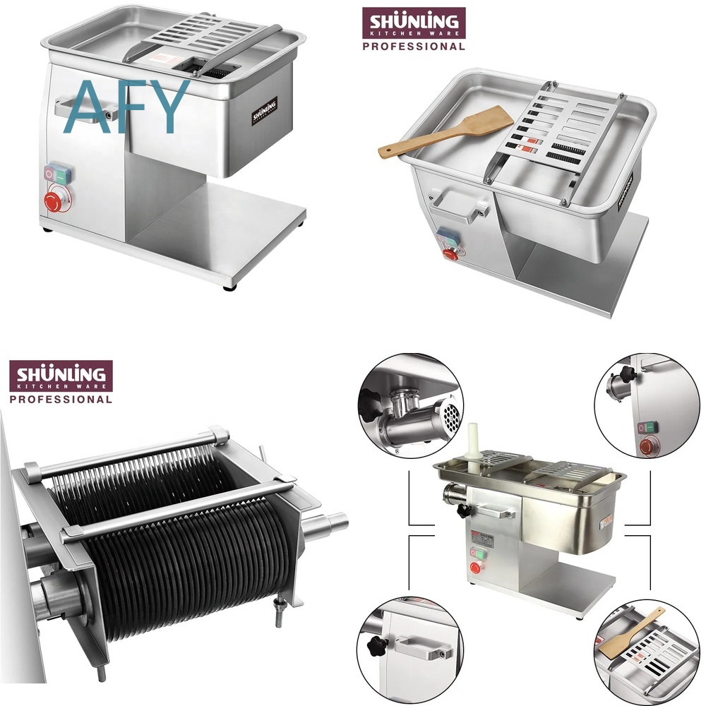 Commercial Kitchen Small Space - Compact Stainless Steel Fresh Meat Slicer
