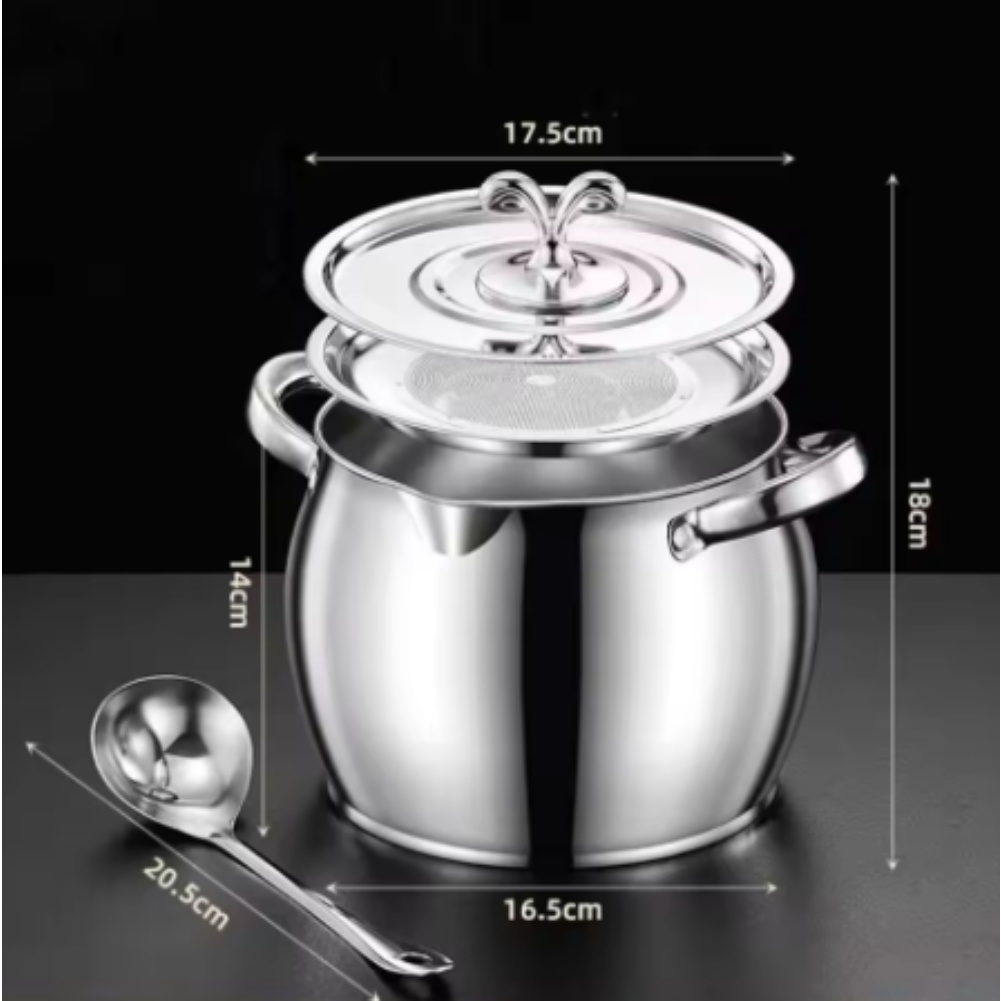 Commercial Kitchen Oil Filter - Grease Separator Jar Oil Filter Pot