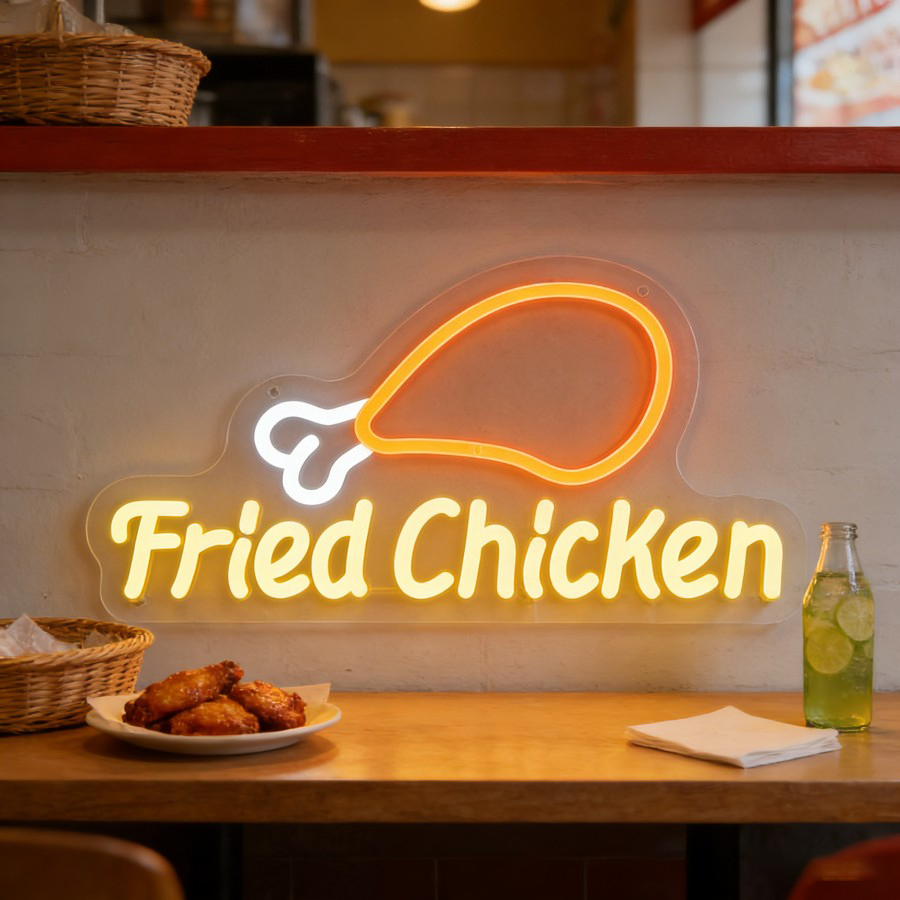 Fried Chicken LED Neon Sign fo - Commercial Kitchen Ideas 评论和价格