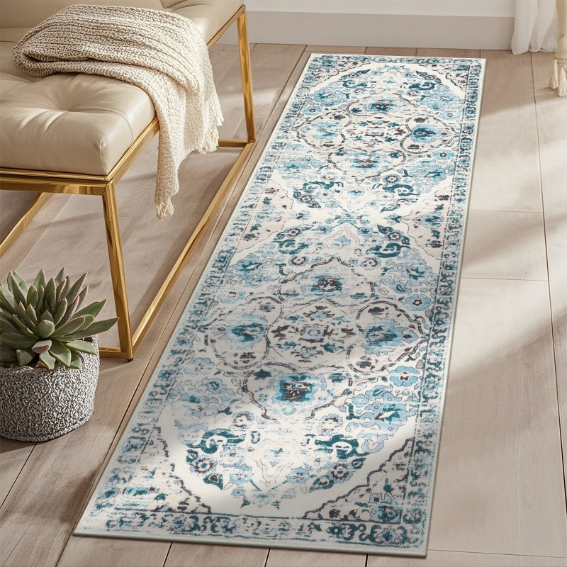 Nautical Runner Rug Deep Blue  - Commercial Kitchen Background 评论和价格