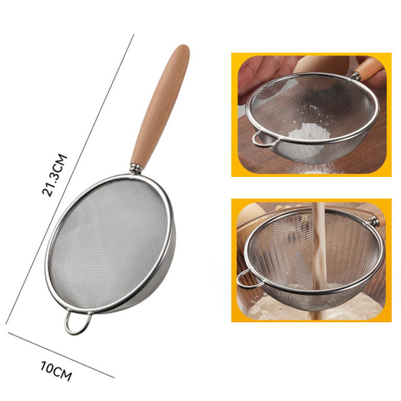 Wooden Handle Stainless Steel  - Commercial Kitchen Oil Filter 评论和价格