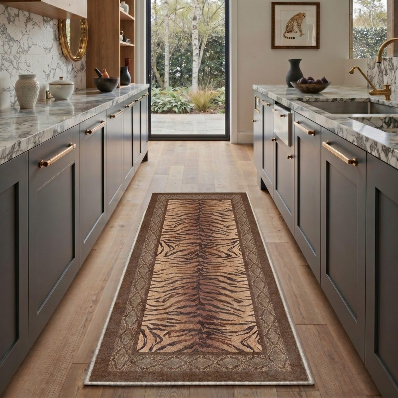 Persian Floral Runner Rug Beig - Commercial Kitchen Background 评论和价格