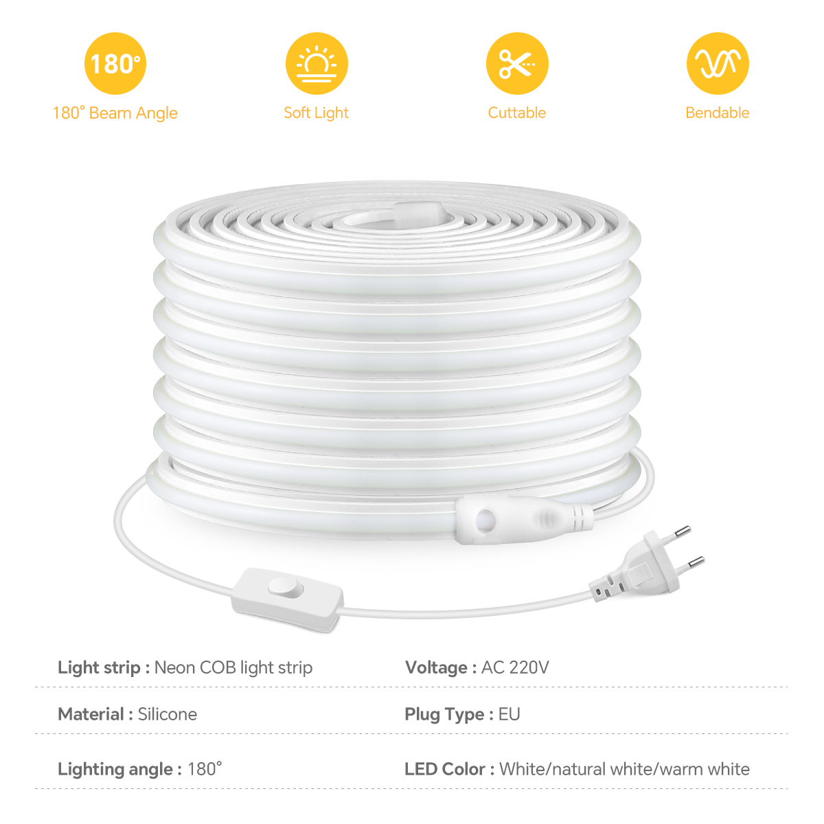 220V COB Led Strip High Densit - Commercial Kitchen Lights 评论和价格