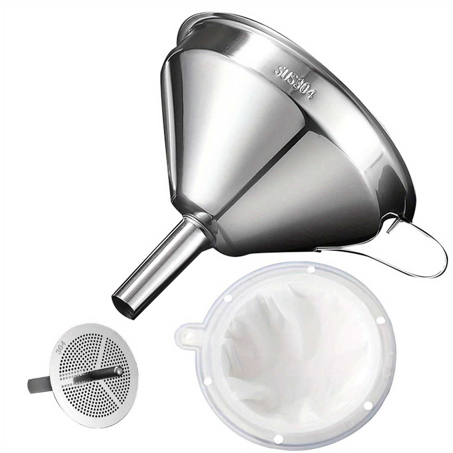 3 pcs/pack Funnel for filling  - Commercial Kitchen Oil Filter 评论和价格