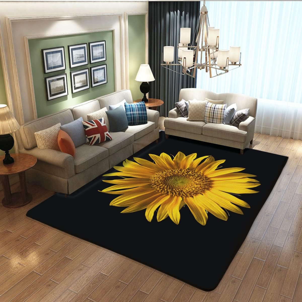 Yellow Sunflowers Flower on Bl - Commercial Kitchen Background 评论和价格