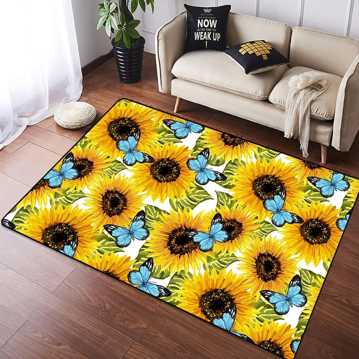 Yellow Sunflowers Flower on Bl - Commercial Kitchen Background 评论和价格