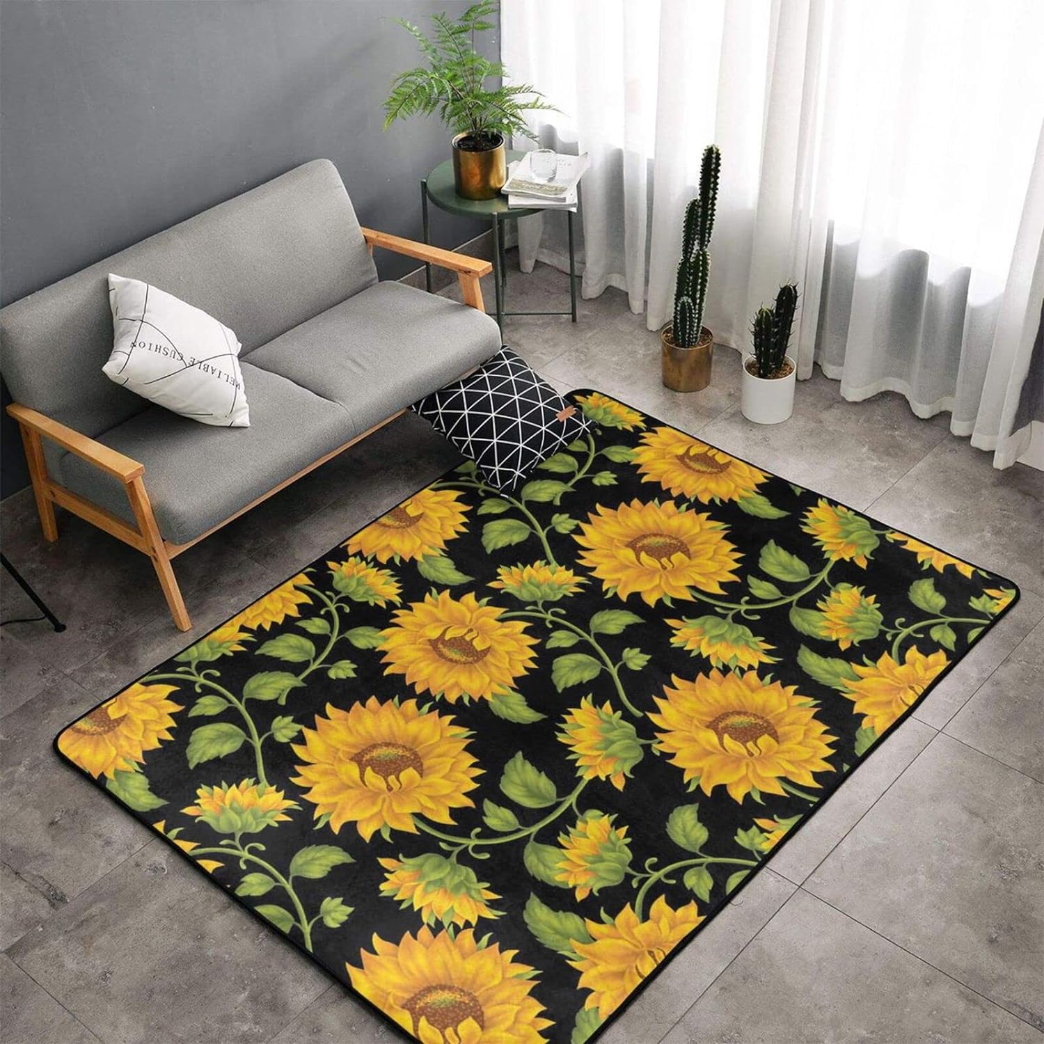 Yellow Sunflowers Flower on Bl - Commercial Kitchen Background 评论和价格
