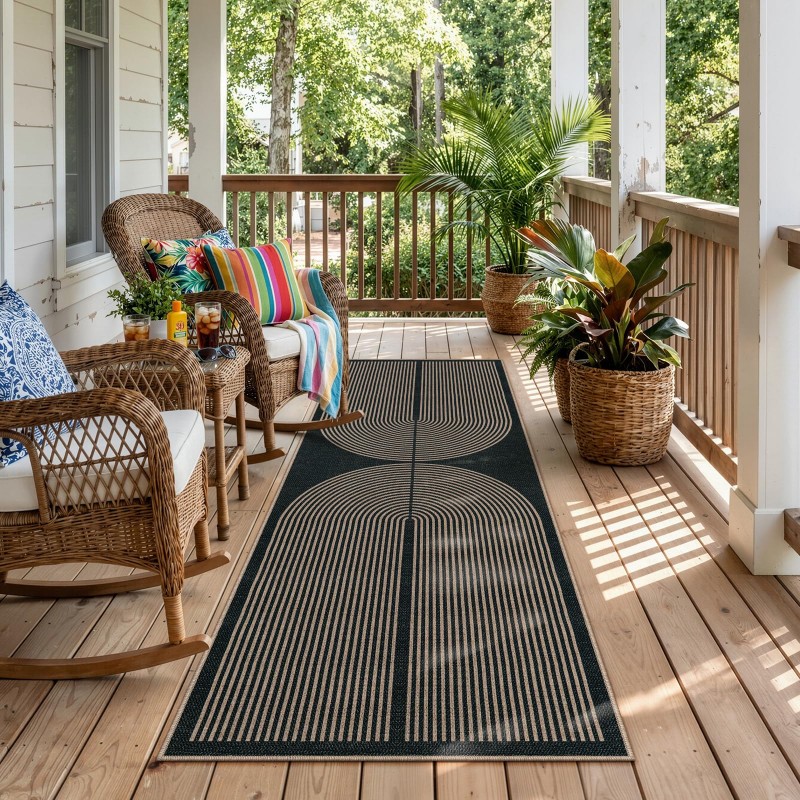 Art Deco Runner Rug Green Back - Commercial Kitchen Background 评论和价格