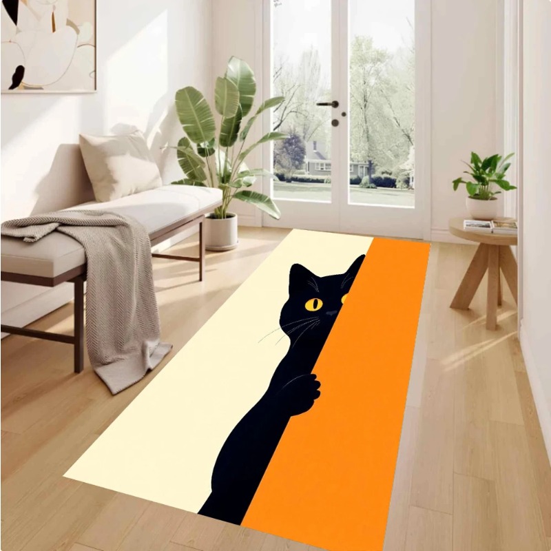 Retro Color Block Red Cat Flor - Commercial Kitchen Background 评论和价格