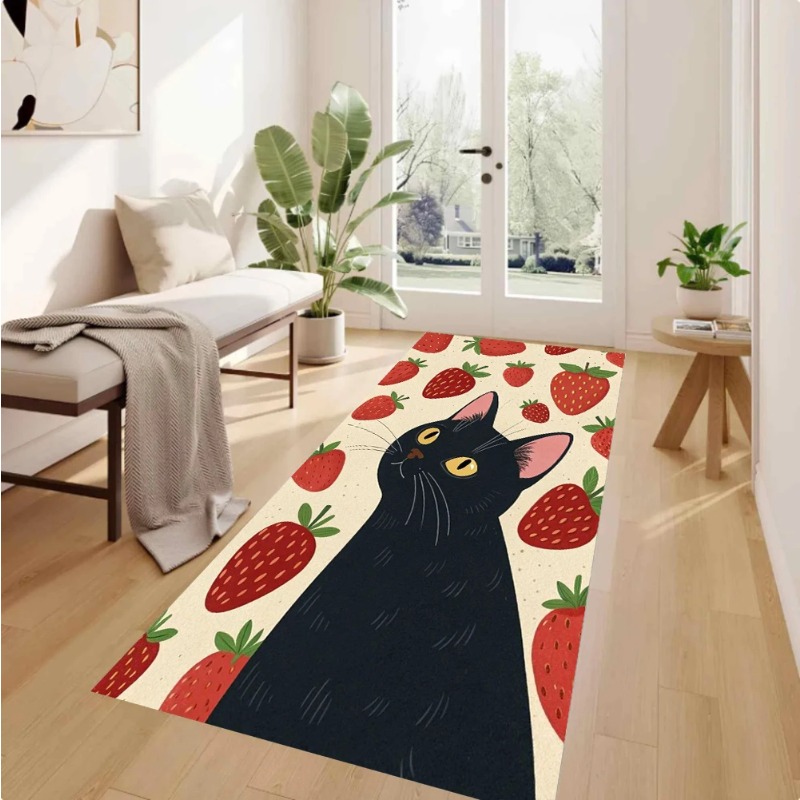 Retro Color Block Red Cat Flor - Commercial Kitchen Background 评论和价格
