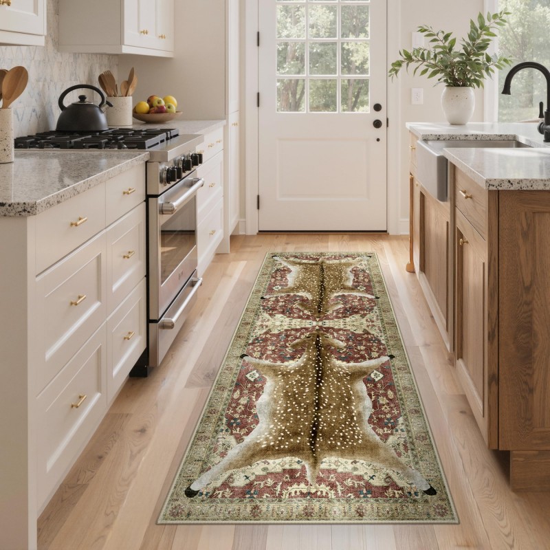 Mushroom Butterfly Runner Rug  - Commercial Kitchen Background 评论和价格
