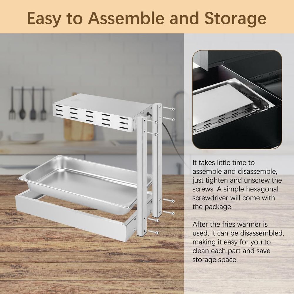 French Fry Warmer, Commercial  - Commercial Kitchen Lights 评论和价格