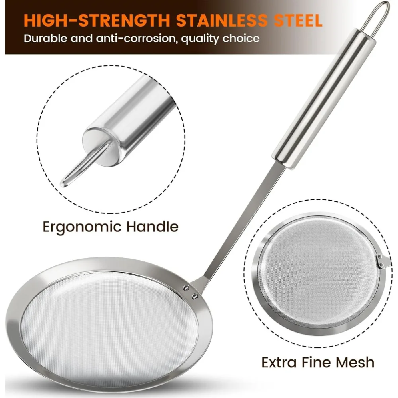 1 Pack Skimmer Spoon 304 Stain - Commercial Kitchen Oil Filter 评论和价格