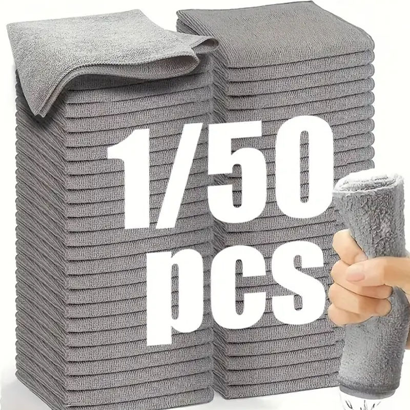 1/50pcs Microfiber Cleaning Cl - Commercial Kitchen Towels 评论和价格