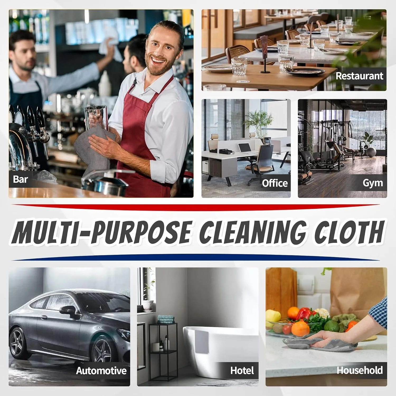 1/50pcs Microfiber Cleaning Cl - Commercial Kitchen Towels 评论和价格